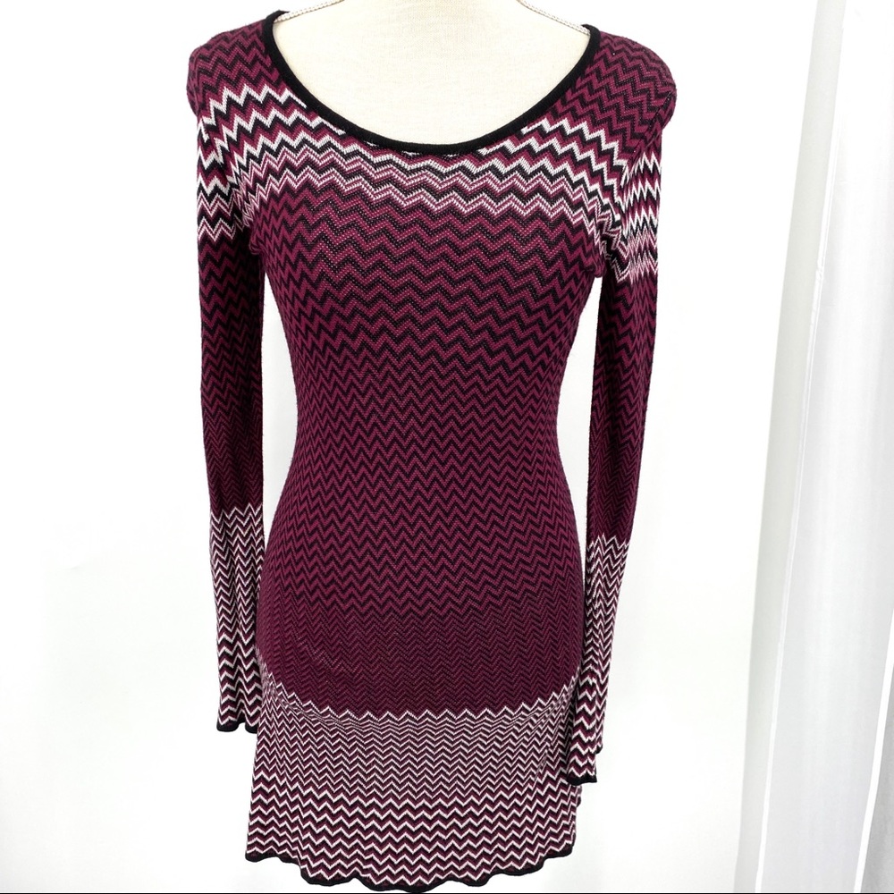 Charming Charlie Long sleeve Dress burgundy